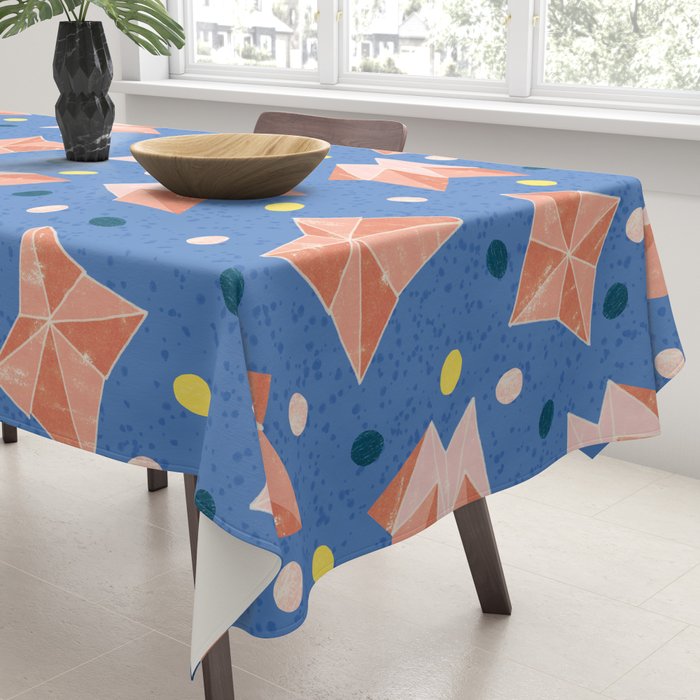 Origami Fortune Teller in Lavender & Pastel Pink Tablecloth Gallery Image 3