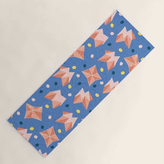 Origami Fortune Teller in Lavender & Pastel Pink Yoga Mat Gallery Image 1