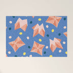 Origami Fortune Teller in Lavender & Pastel Pink Welcome Mat Gallery Image 1