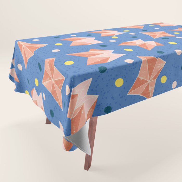 Origami Fortune Teller in Lavender & Pastel Pink Tablecloth Gallery Image 1