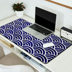 Japanese Seigaiha Wave - Navy Palette Desk Mat Gallery Image 2