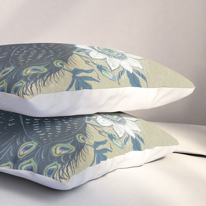 Peacock and Passionflower Pillow Sham Gallery Image 3