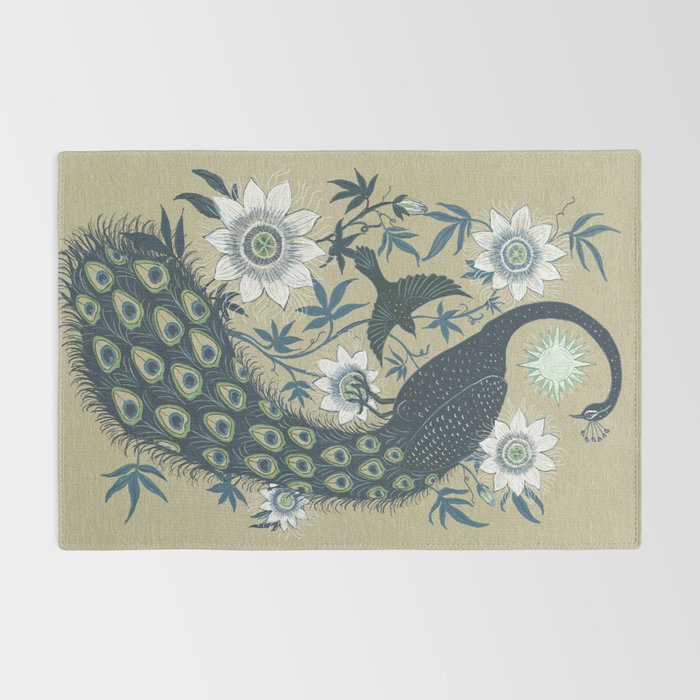 Peacock and Passionflower Rug Gallery Image 2