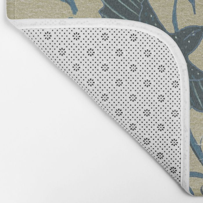 Peacock and Passionflower Bath Mat Gallery Image 2
