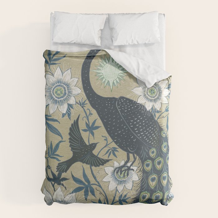 Peacock and Passionflower Duvet Cover Gallery Image 6