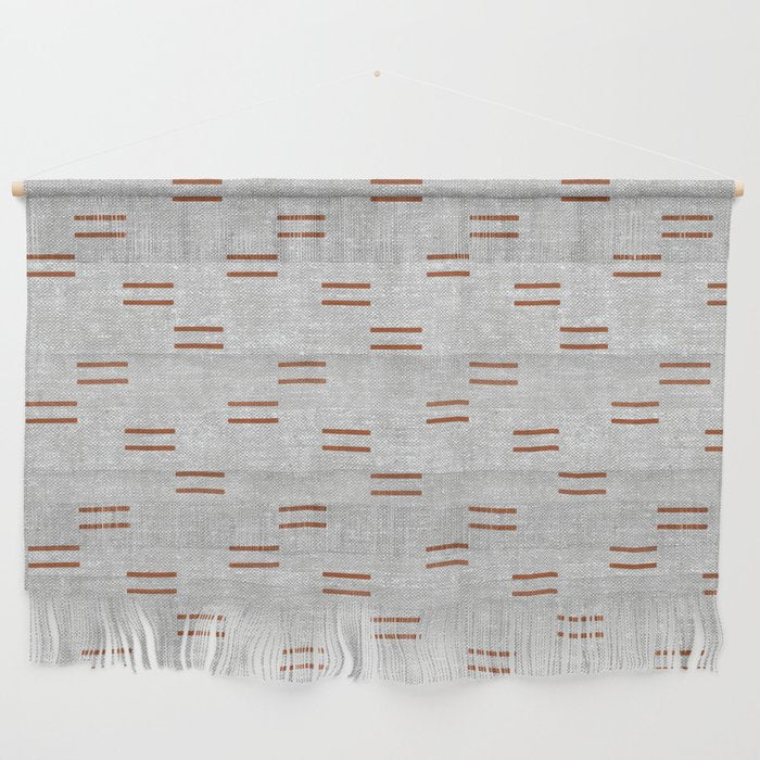 double dash - rust on greige Wall Hanging Gallery Image 1