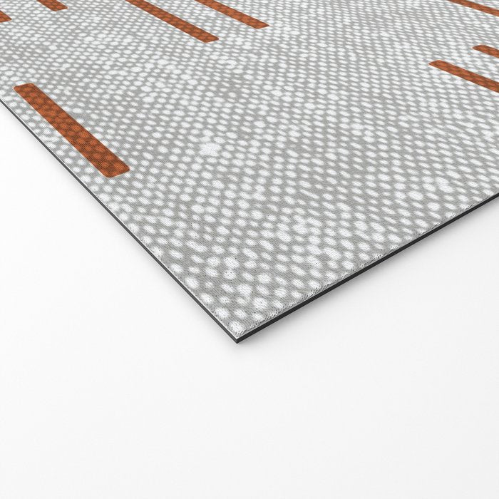 double dash - rust on greige Welcome Mat Gallery Image 2