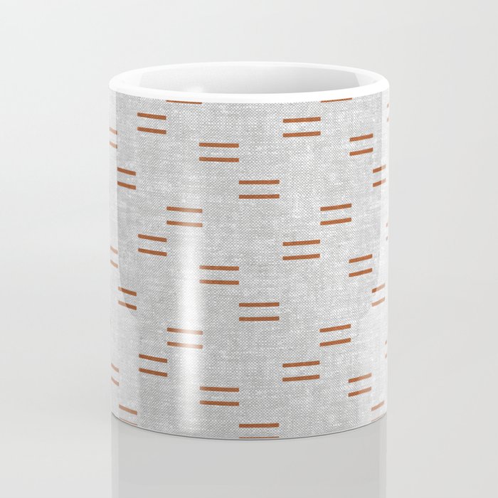 double dash - rust on greige Coffee Mug Gallery Image 4