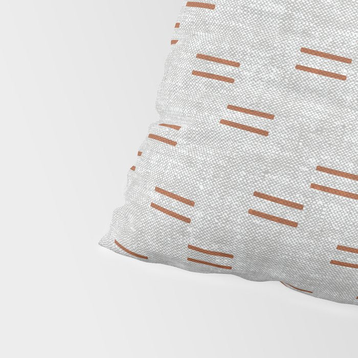 double dash - rust on greige Pillow Sham Gallery Image 4
