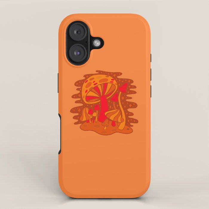 Orange Mushrooms iPhone Case Gallery Image 1