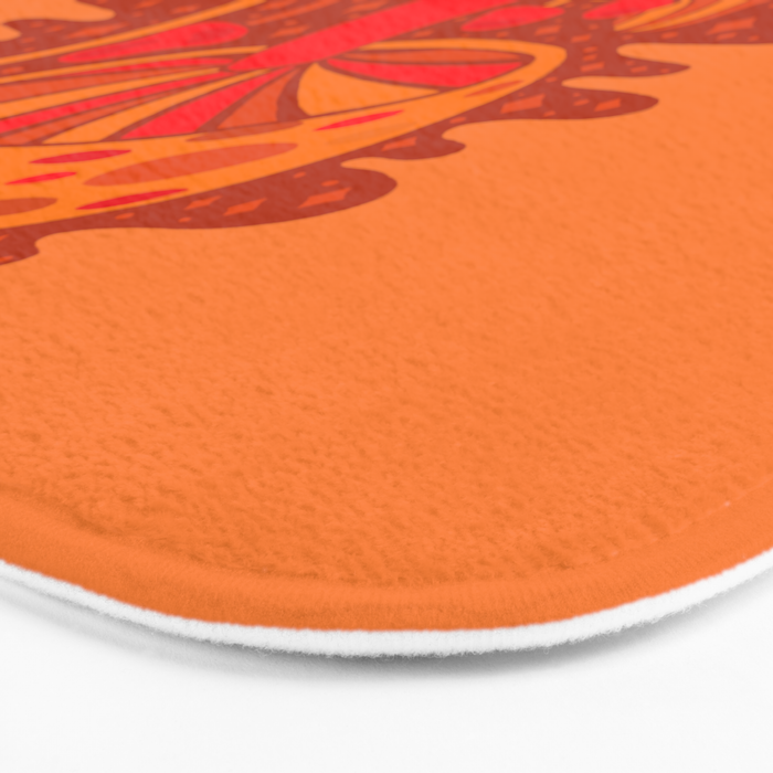 Orange Mushrooms Bath Mat Gallery Image 3