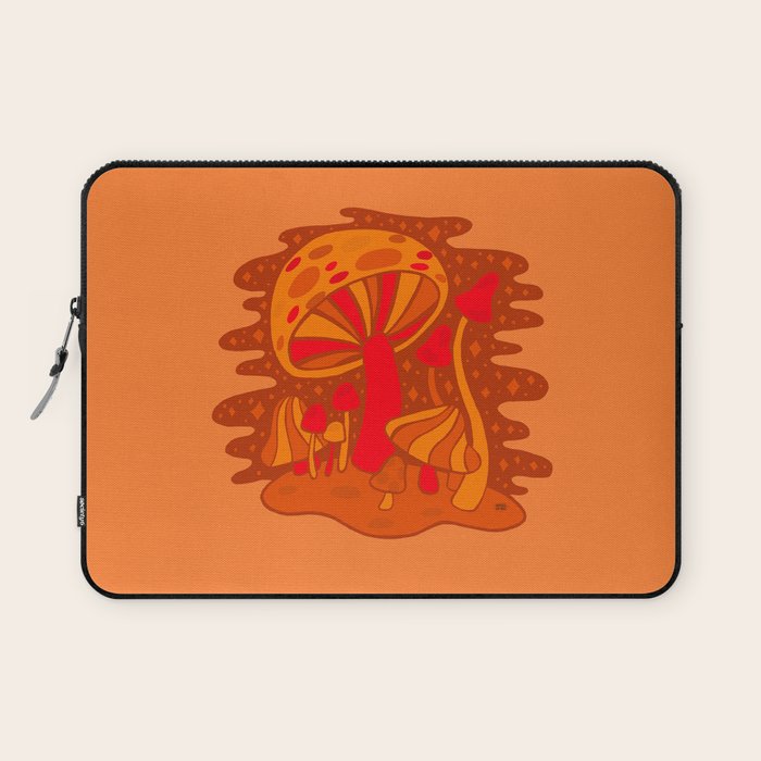 Orange Mushrooms Laptop Sleeve Gallery Image 1