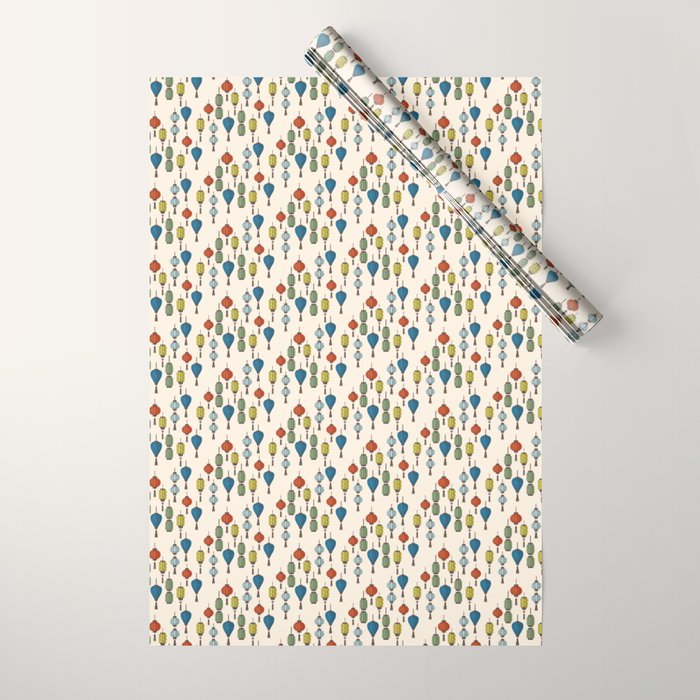 Colorful Lantern Pattern Wrapping Paper Gallery Image 1