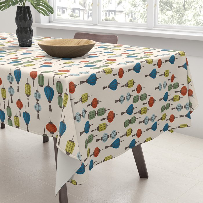 Colorful Lantern Pattern Tablecloth Gallery Image 3