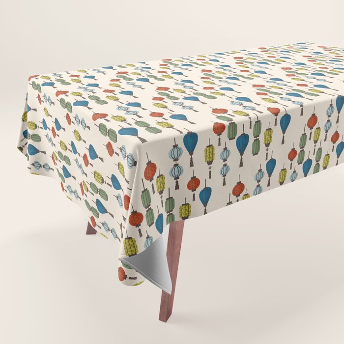 Colorful Lantern Pattern Tablecloth Gallery Image 1