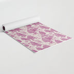 Magenta Bigfoot / Sasquatch Toile de Jouy Yoga Mat Gallery Image 2