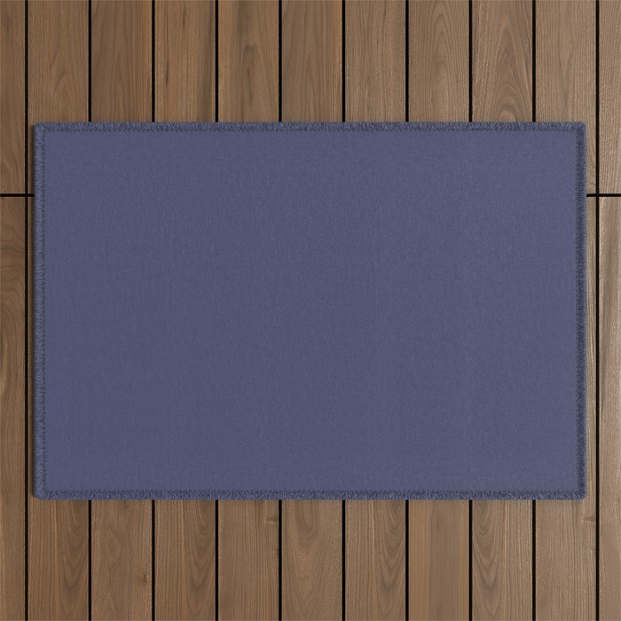 Purple Dusk Solid Color Outdoor Rug Gallery Image 1