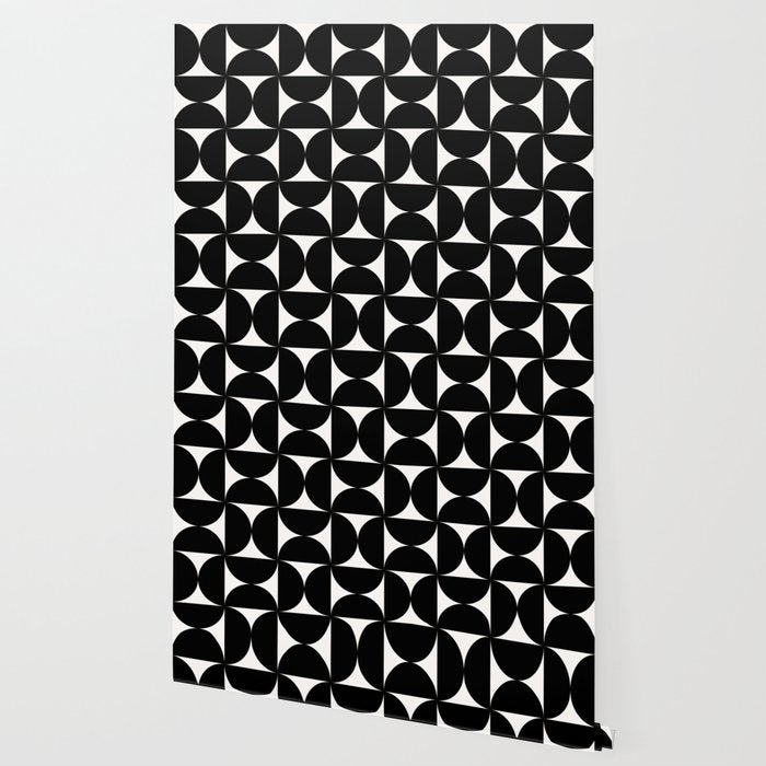 Bauhaus Mid Century Modern Geometric Pattern I Wallpaper Gallery Image 2