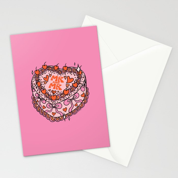 Mr. and Mr. Cake Stationery Card Gallery Image 2