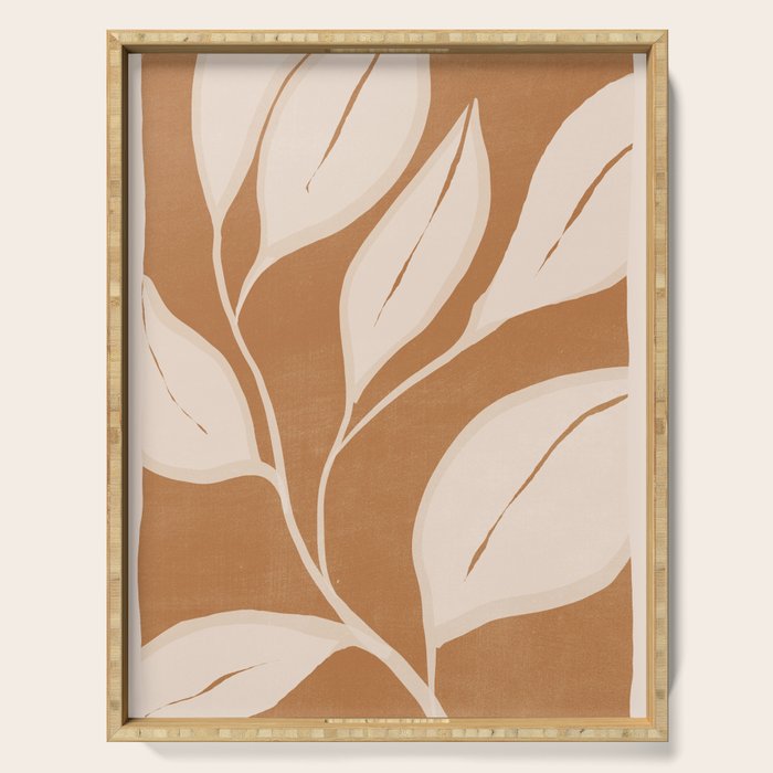 Abstract Art /Minimal Plant 142 Serving Tray Gallery Image 1