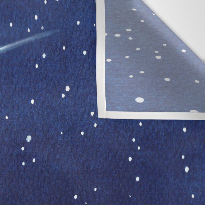 Falling star, shooting star, sailboat ocean waves blue sea Wall Tapestry Gallery Image 3