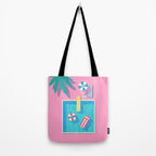 Retro 80s Swimming Pool Tote Bag Gallery Image 2
