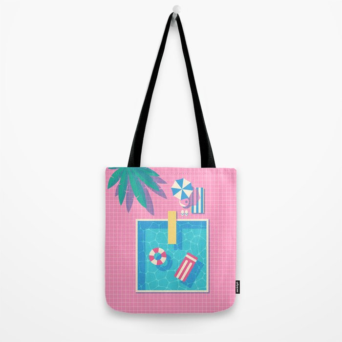 Retro 80s Swimming Pool Tote Bag Gallery Image 2