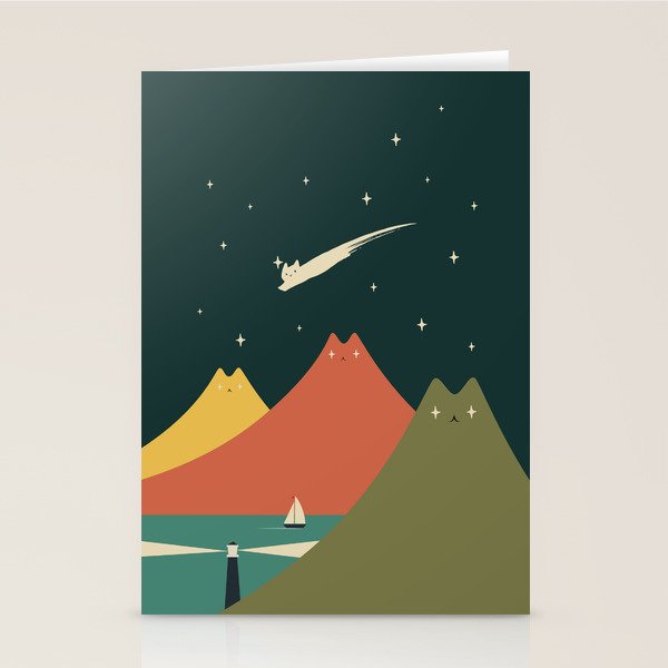 Cat Landscape 130 Stationery Card Gallery Image 2