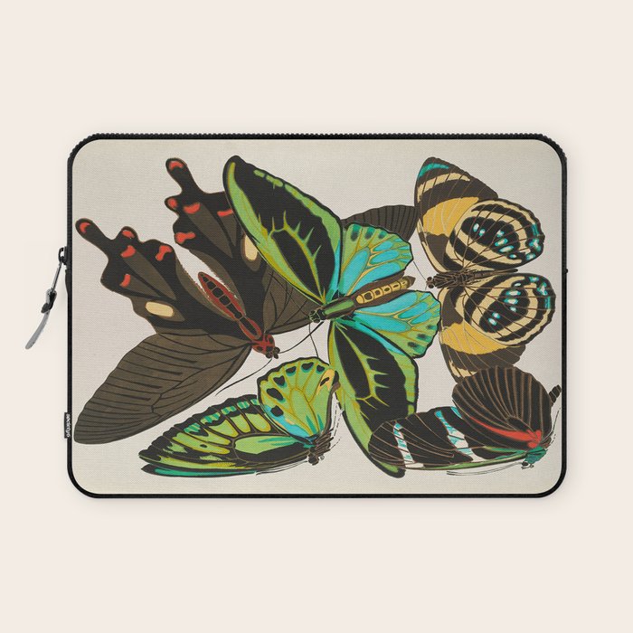 Vintage Butterfly Illustration EA Seguy Papillon Laptop Sleeve Gallery Image 1