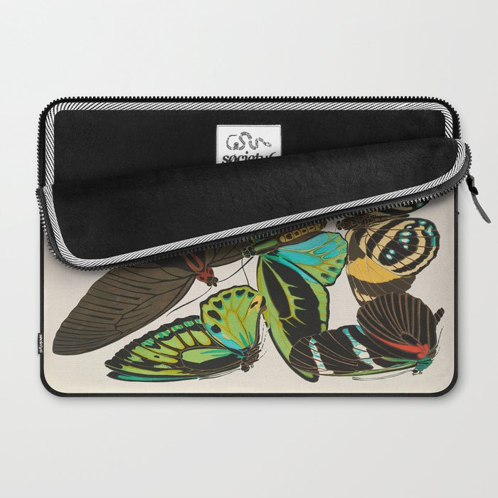 Vintage Butterfly Illustration EA Seguy Papillon Laptop Sleeve Gallery Image 2
