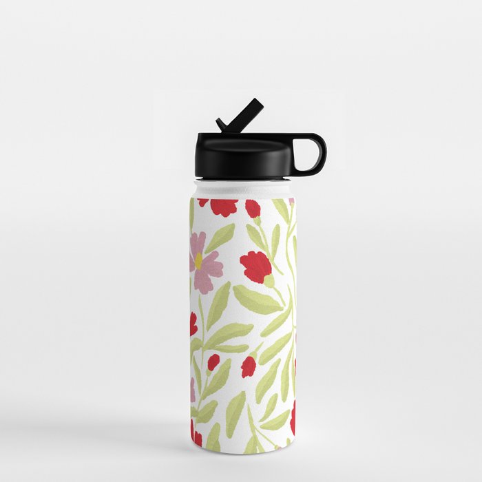 Floral Poster Water Bottle Gallery Image 1
