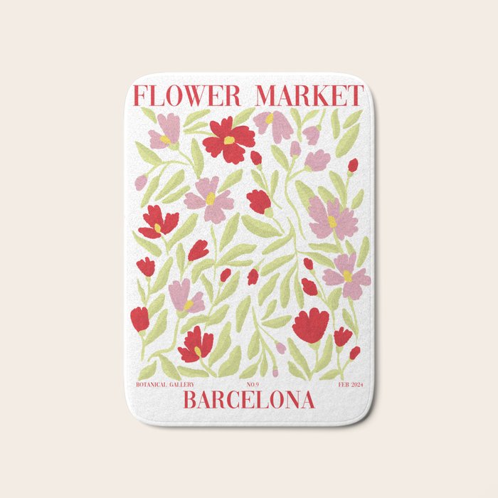 Floral Poster Bath Mat Gallery Image 1