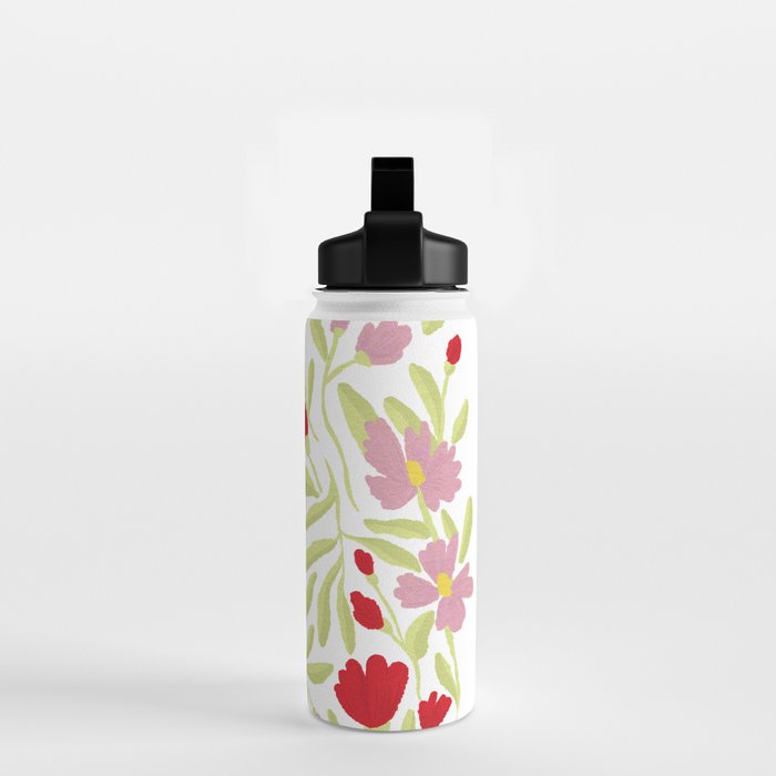 Floral Poster Water Bottle Gallery Image 2
