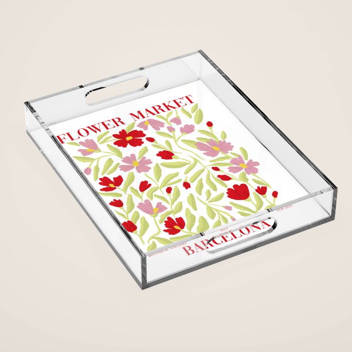 Floral Poster Acrylic Tray Gallery Image 1