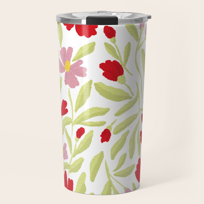 Floral Poster Travel Mug Gallery Image 1