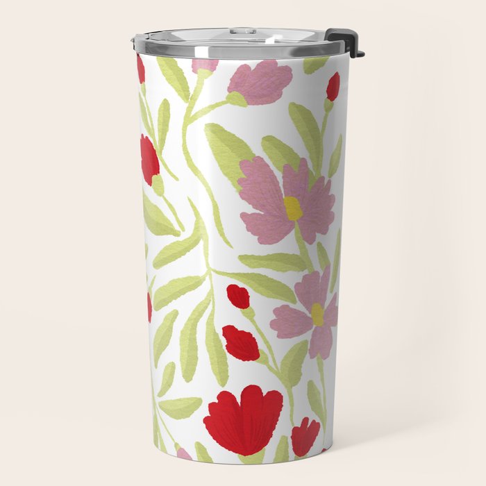 Floral Poster Travel Mug Gallery Image 2