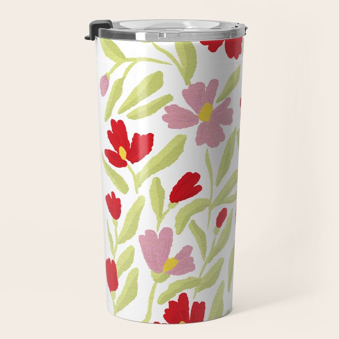 Floral Poster Travel Mug Gallery Image 3