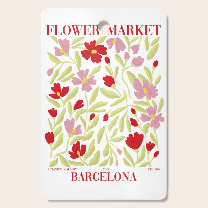 Floral Poster Cutting Board Gallery Image 1