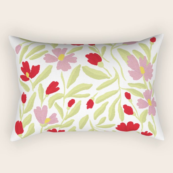 Floral Poster Rectangular Pillow Gallery Image 2