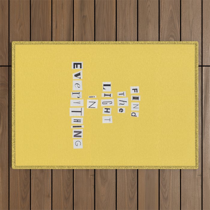 Find the light in everything / Daily Reminder #4 Outdoor Rug Gallery Image 1