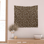 Hand-Drawn Dots - Kraft Wall Tapestry Gallery Image 2