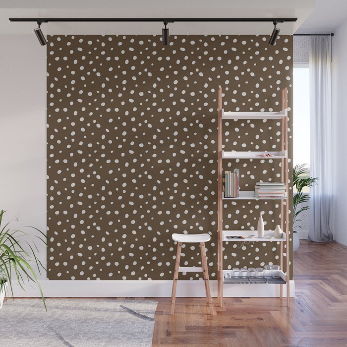 Hand-Drawn Dots - Kraft Wall Mural Gallery Image 1