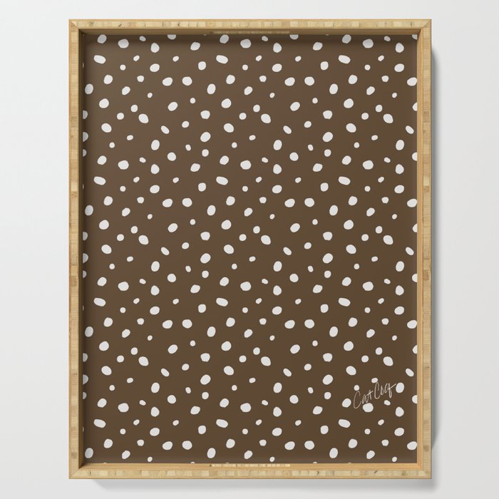 Hand-Drawn Dots - Kraft Serving Tray Gallery Image 1