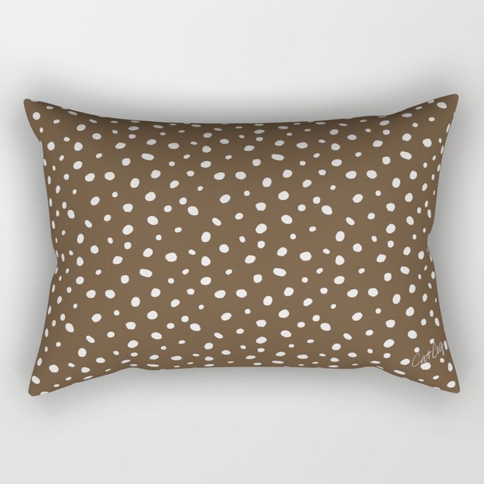 Hand-Drawn Dots - Kraft Rectangular Pillow Gallery Image 1
