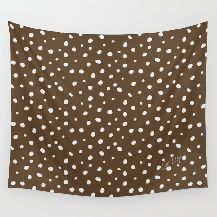 Hand-Drawn Dots - Kraft Wall Tapestry Gallery Image 4