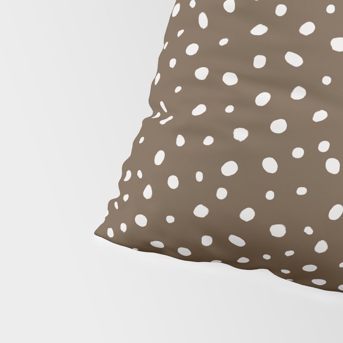 Hand-Drawn Dots - Kraft Pillow Sham Gallery Image 4