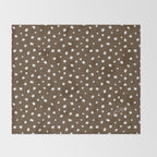 Hand-Drawn Dots - Kraft Throw Blanket Gallery Image 2