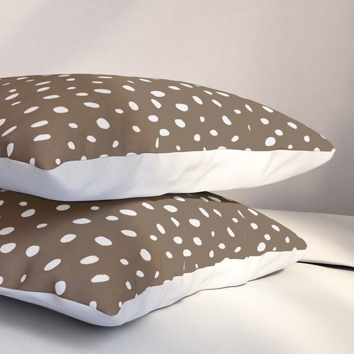 Hand-Drawn Dots - Kraft Pillow Sham Gallery Image 3