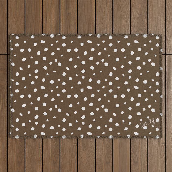 Hand-Drawn Dots - Kraft Outdoor Rug Gallery Image 1