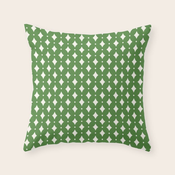Vintage Stars XIX Kelly Green Throw Pillow Gallery Image 6
